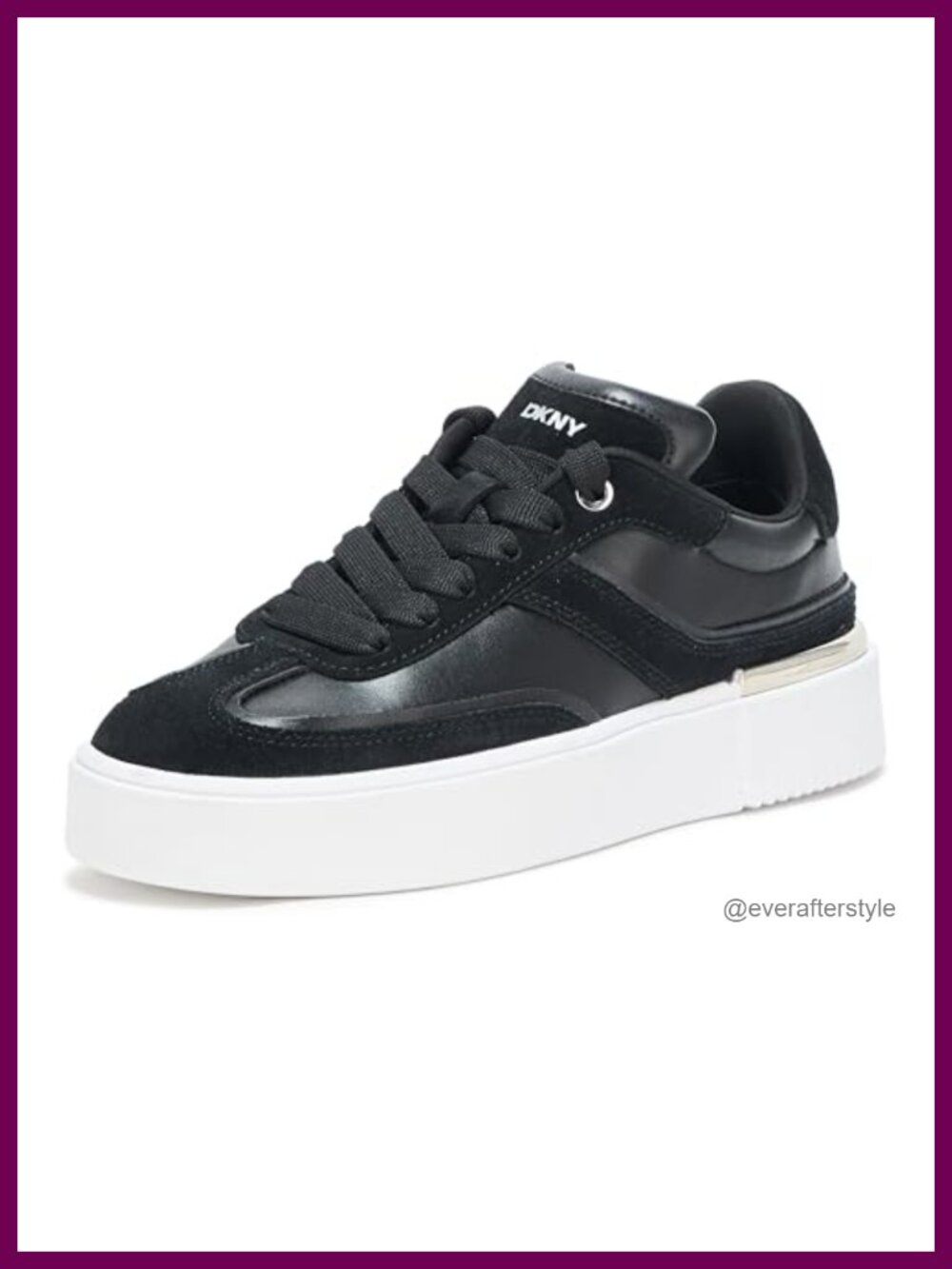Platform Lace Up Sneakers Faux Leather Casual Athletic Shoes
